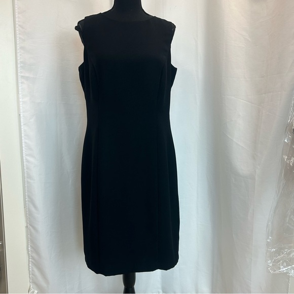 TESSUTI Collection black sleeveless sheath dress 10 business career professional - Picture 14 of 14